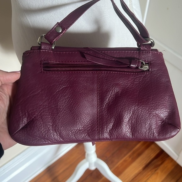 Adorable Small Purple/Plum Leather Crossbody Bag - Picture 11 of 13